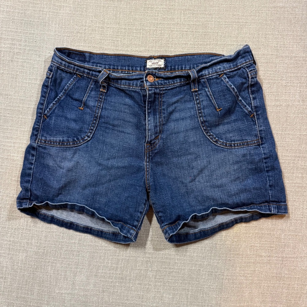 Levi's 515 Denim Shorts Size 12 Blue Jean Mid Rise Stretch Summer Casual Boho